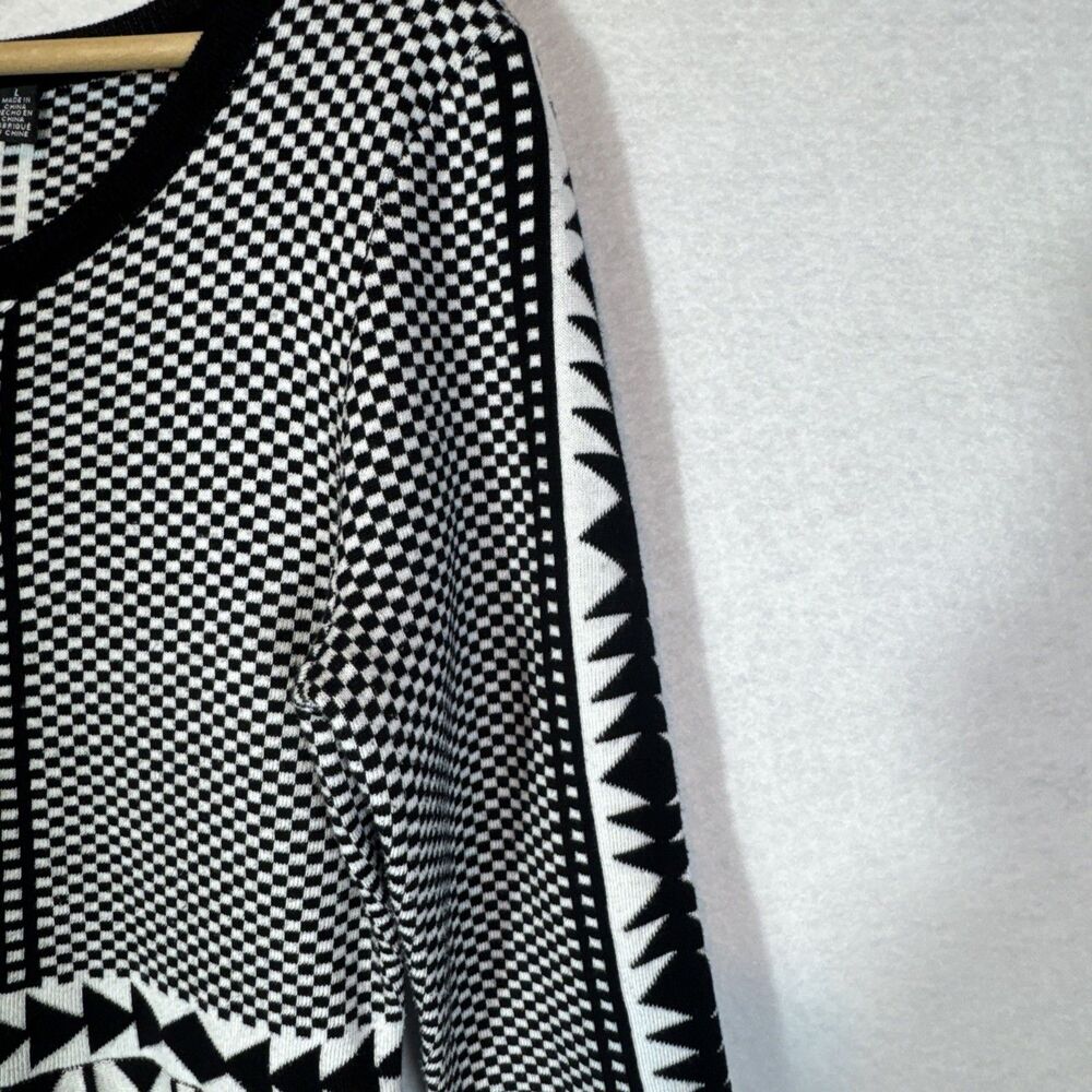 NINA LEONARD Sweater Dress Womens Large Above Knee Fit & Flare 3/4 SLV RN115070‎ - Picture 10 of 15